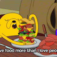 I love food more than people