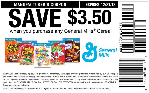 Cereal Coupon