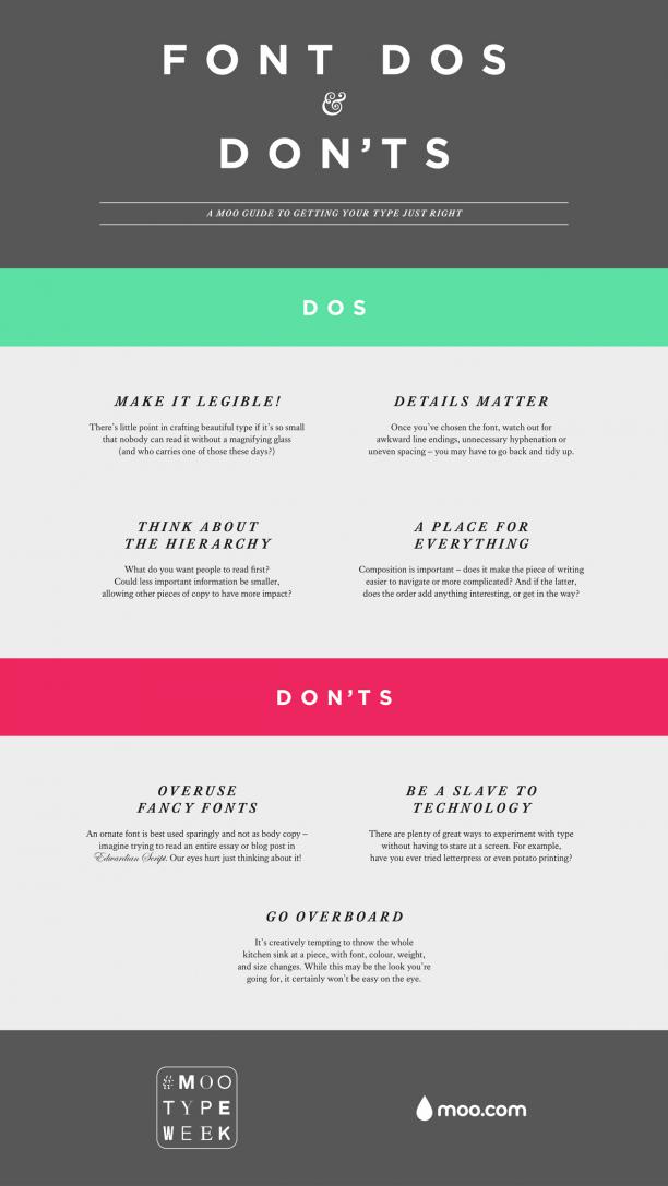 Font Do's and Dont's