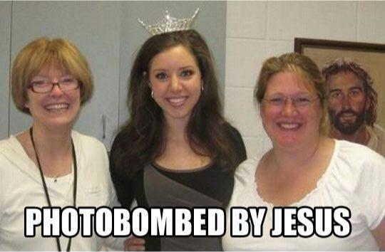 Photobombed by Jesus