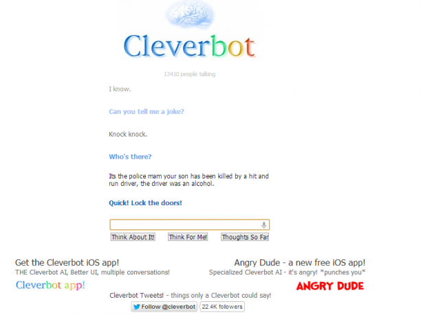 CleverBot Drunk Driving