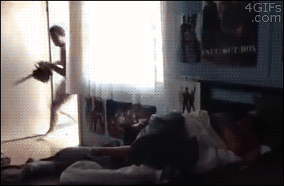 Chainsaw in Bed GIF