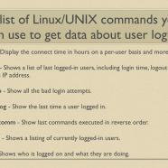 Linux/Unix Commands to Get User Data